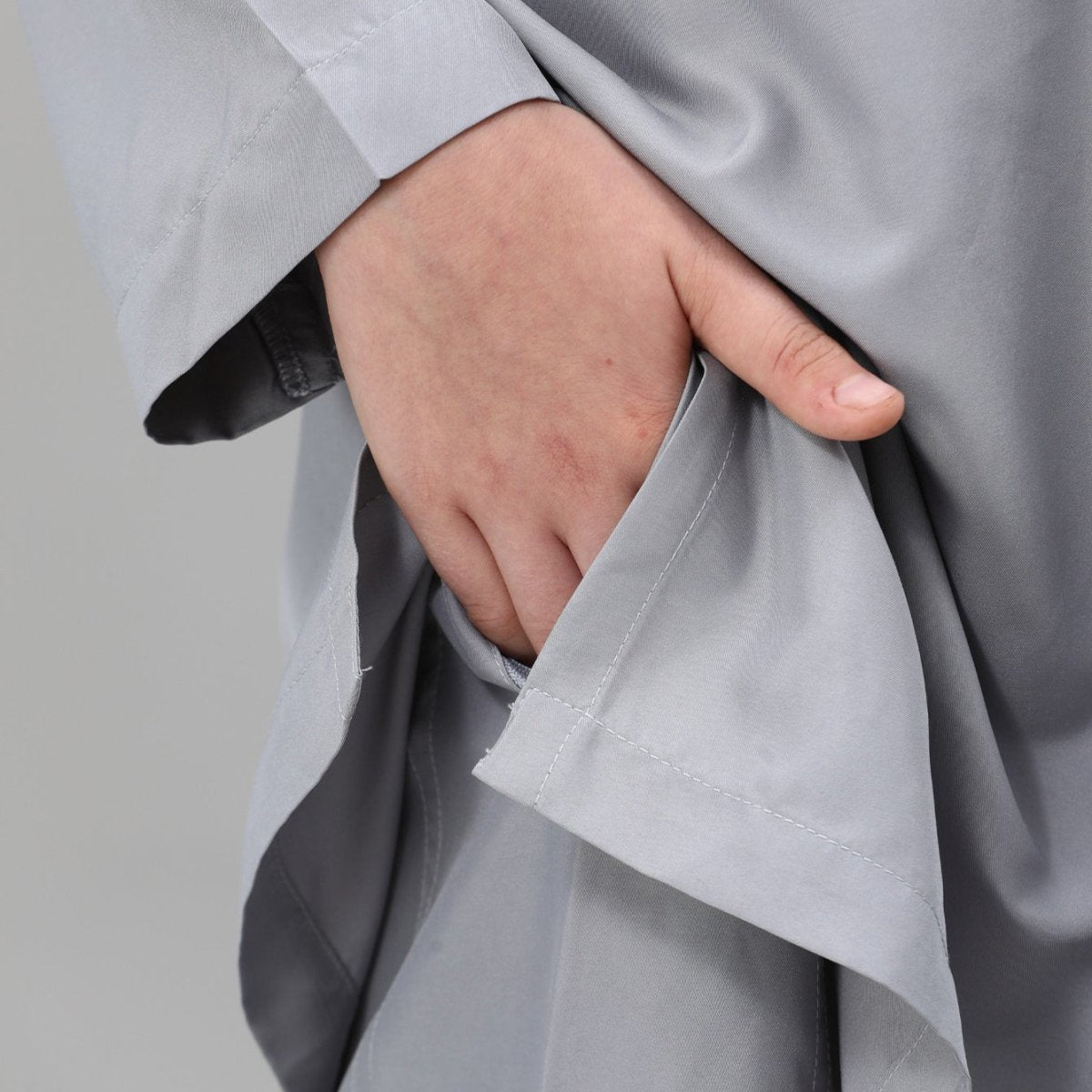 Boys' Embroidered Thobe Set with Pants(MKB034) - Mariam's Collection