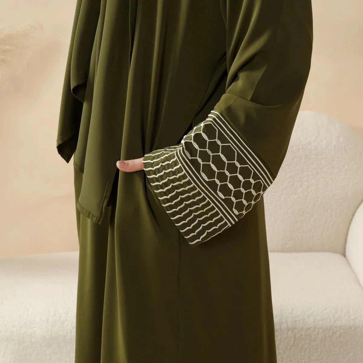 Archive Piece Portable Pocket Headscarf Dress Abaya - MP042 (Size Free Size Only)