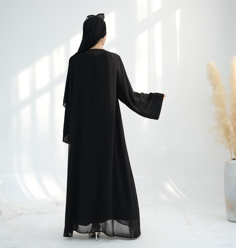 Premium Chiffon 3-Piece Set Abaya(MOA231)