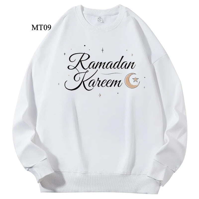 Ramadan Keffiyeh Customizable Sweatshirt for Adults – High-Quality, No-Hood Design (MTC003)