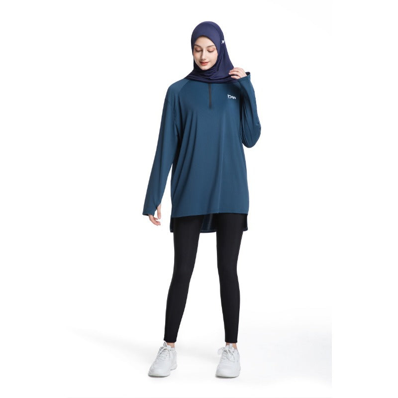 Women's Quick Dry Half Zip Running Top(MS115)