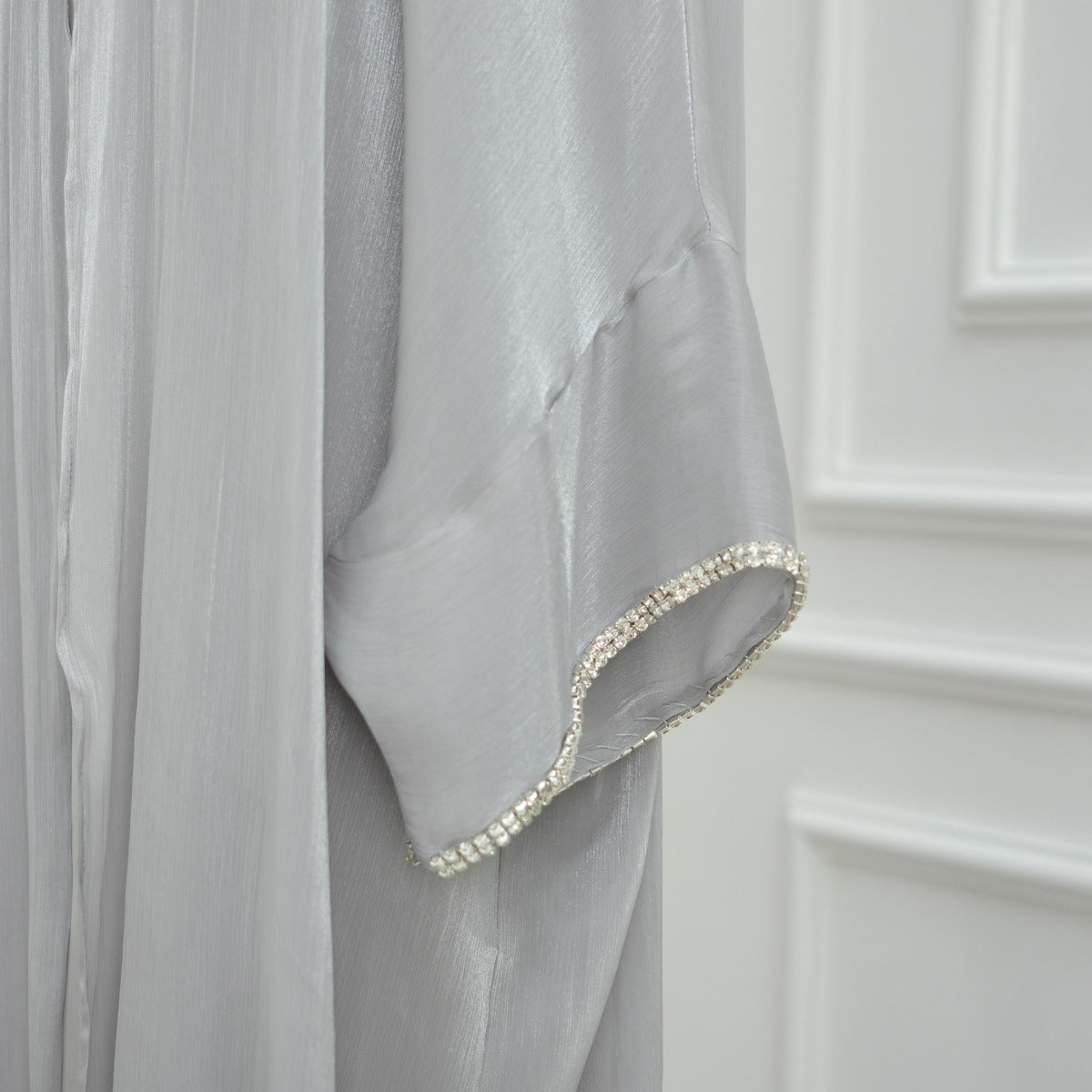 Luxe Beaded Cardigan Abaya |  Modest Luxury Evening Wear Beading-Embellished Robes (MOA195)