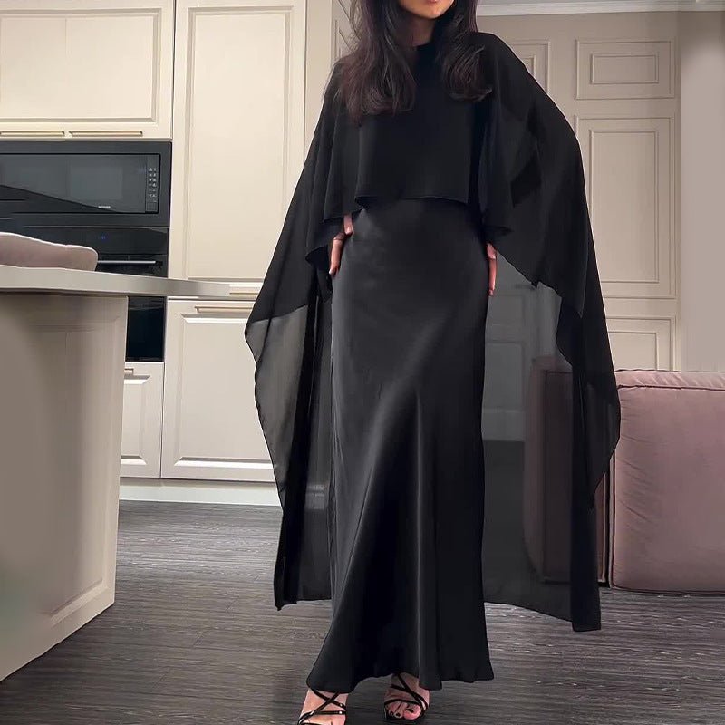 Cape Overlay Abaya Dress(MS320) - Mariam's Collection