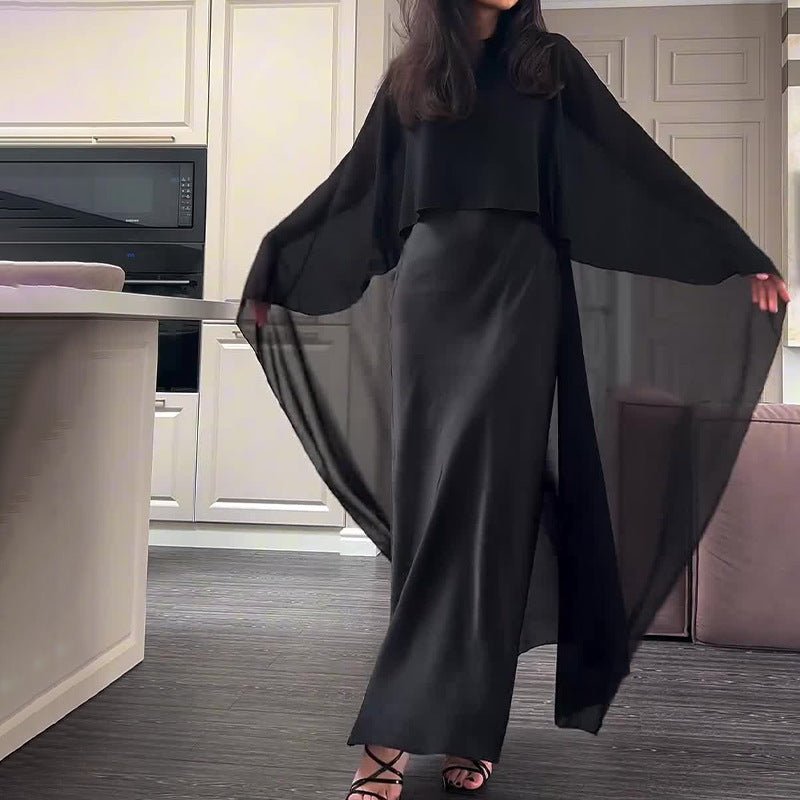Cape Overlay Abaya Dress(MS320) - Mariam's Collection