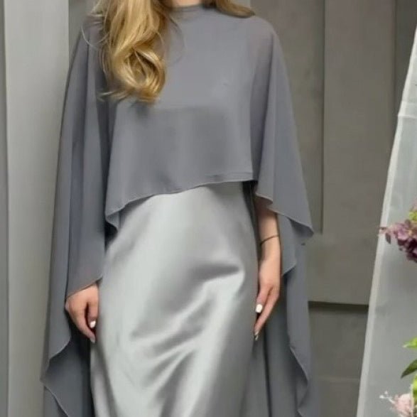Cape Overlay Abaya Dress(MS320) - Mariam's Collection