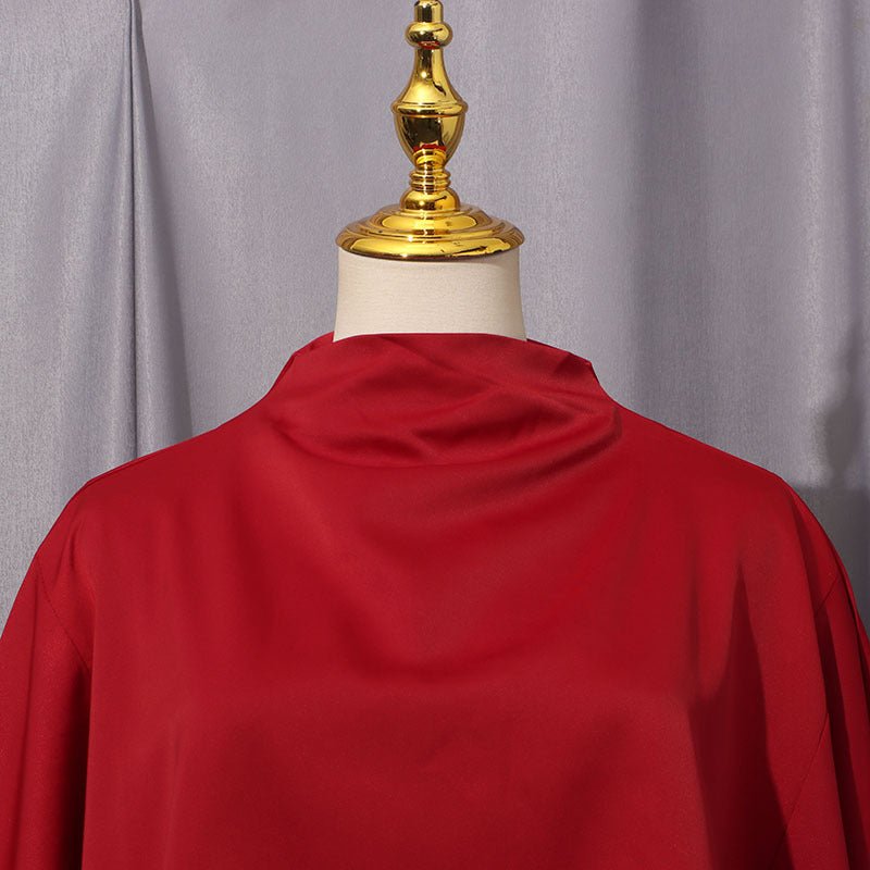 Cape Overlay Dress with Detachable Shawl(MS308) - Mariam's Collection