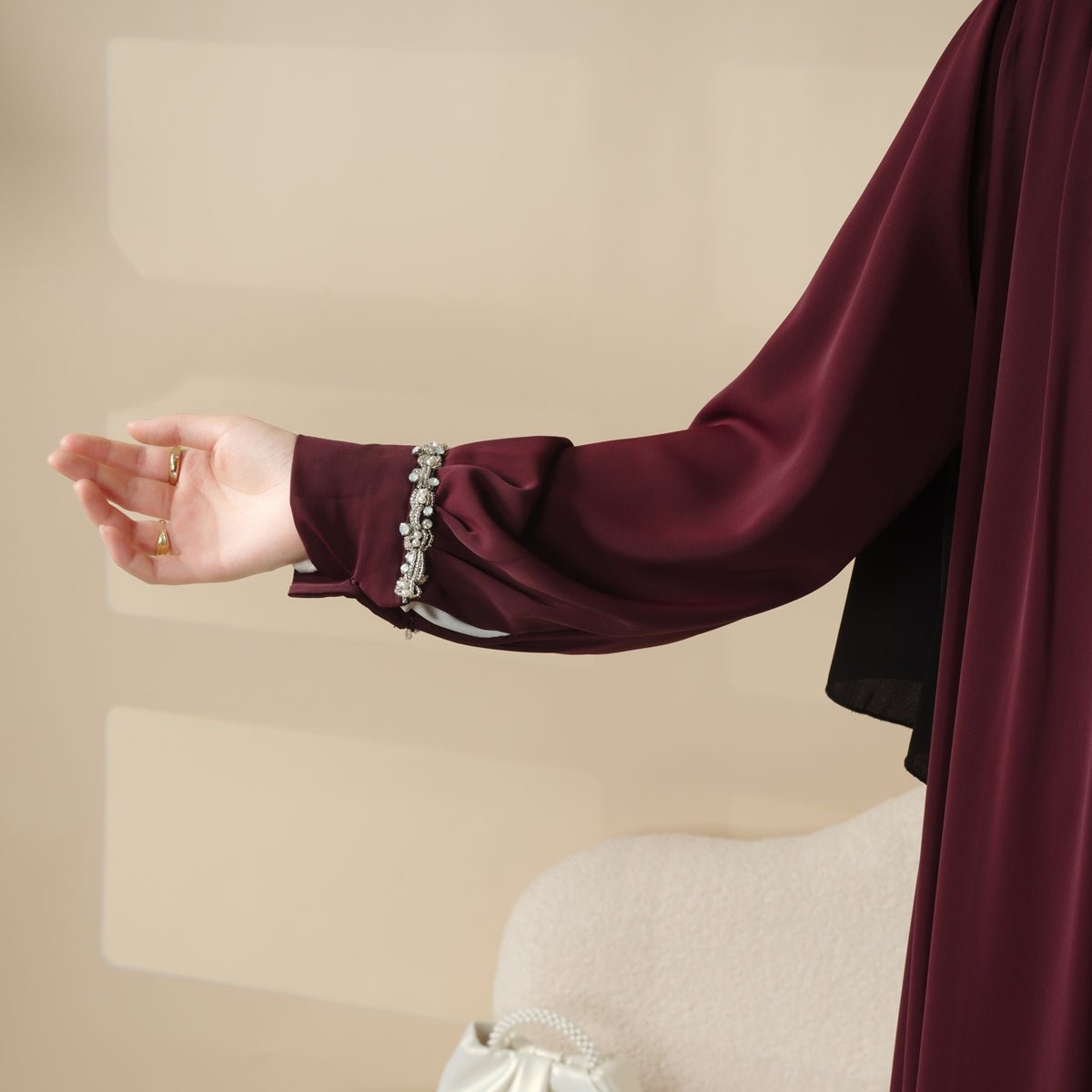 Cardigan Abaya, Western Style Abaya (MOA061) - Mariam's Collection