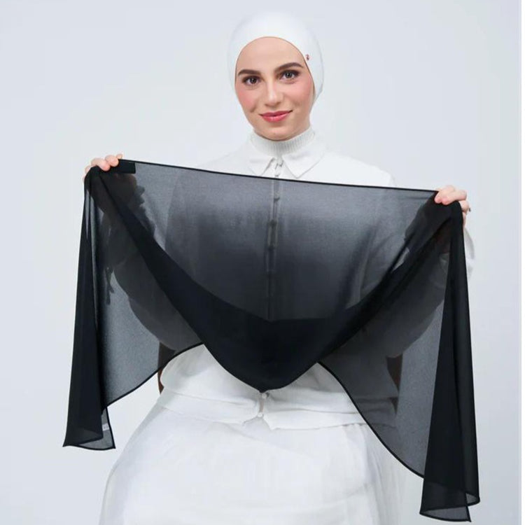 Chiffon Instant Hijab with Magnetic Closure(MH202)
