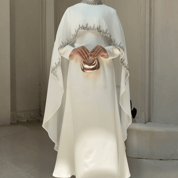 Celestial Rhinestone Cape Abaya | Luxury 2 - Piece Set (MA251) - Mariam's Collection
