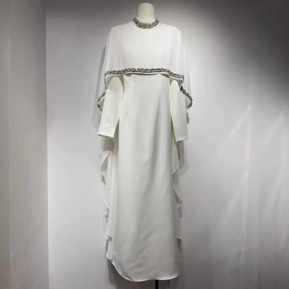 Celestial Rhinestone Cape Abaya | Luxury 2 - Piece Set(MA344) - Mariam's Collection