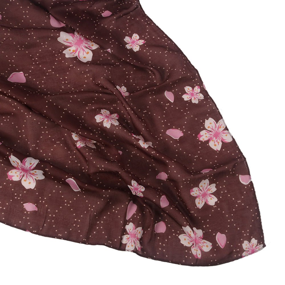 Cherry Blossom Print Hijab Scarf(MH241) - Mariam's Collection