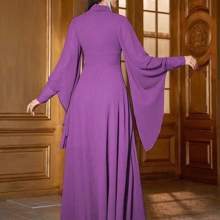 Chiffon Asymmetric Tiered Maxi Dress Layered Chiffon Abaya Chiffon Asymmetric Tiered Maxi Dress Layered Chiffon Abaya