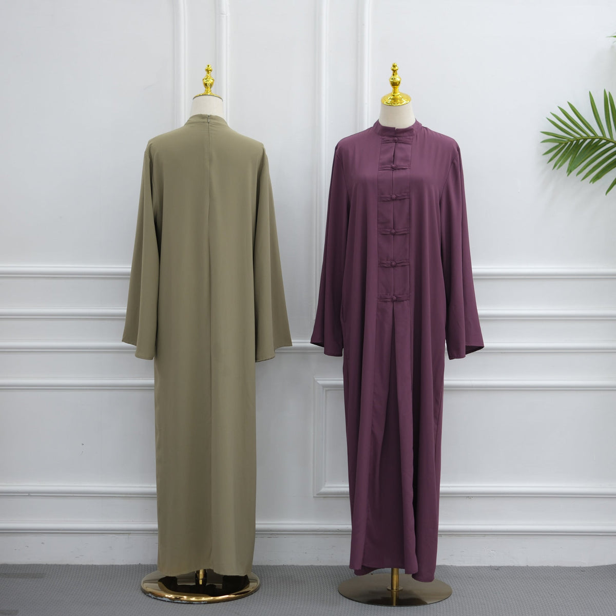 Chinese-Inspired Nida Modest Maxi Dress(MA469) - Mariam's Collection