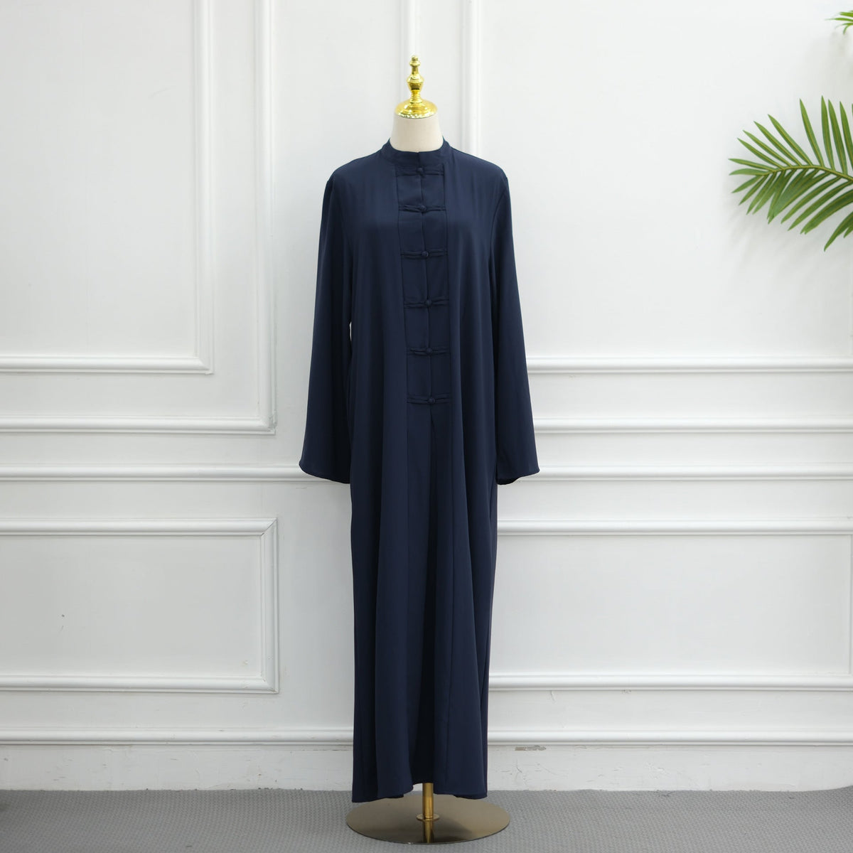 Chinese-Inspired Nida Modest Maxi Dress(MA469) - Mariam's Collection