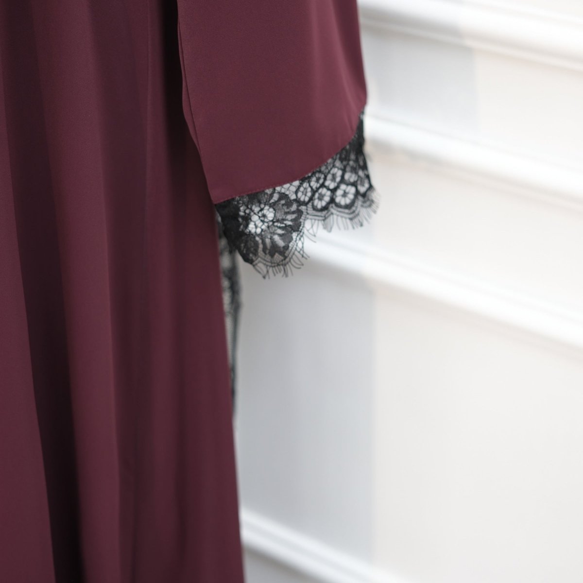 Contrast Lace Waist Panel Maxi Dress(MS409) - Mariam's Collection