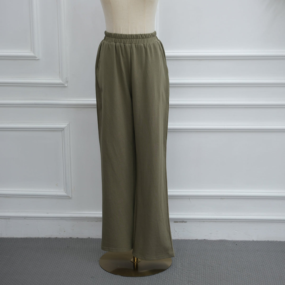 Cotton Belted Tunic & Wide-Leg Pants Set(MS570) - Mariam's Collection