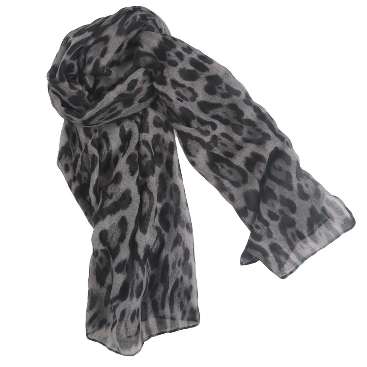 Cotton Linen Print Floral & Leopard Pattern Hijab Scarf(MH151) - Mariam's Collection