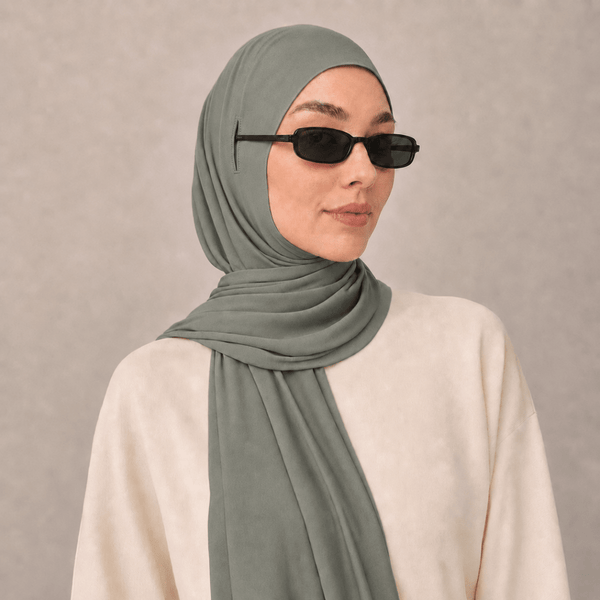 Cotton Modal Long Tail Hijab – Non-Slip Instant Hijab