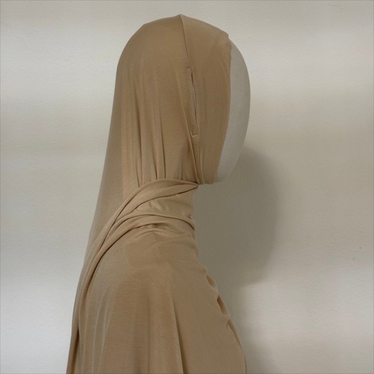 Cotton Modal Long Tail Hijab – Non-Slip, Breathable Instant Hijab (MH226) - Mariam's Collection