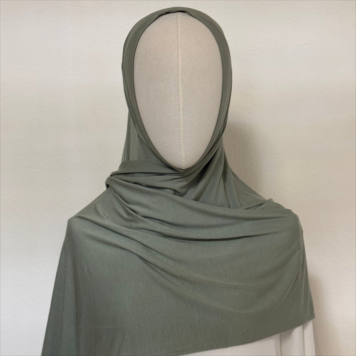 Cotton Modal Long Tail Hijab – Non-Slip, Breathable Instant Hijab (MH226) - Mariam's Collection