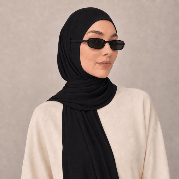 Cotton Modal Long Tail Hijab – Non-Slip Instant Hijab