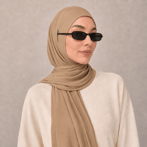 Cotton Modal Long Tail Hijab – Non-Slip Instant Hijab