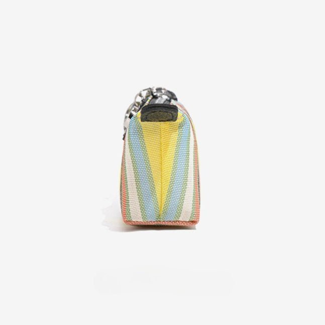 Cream Style Striped Mini Coin Purse & Keychain Pouch（MAC436） - Mariam's Collection