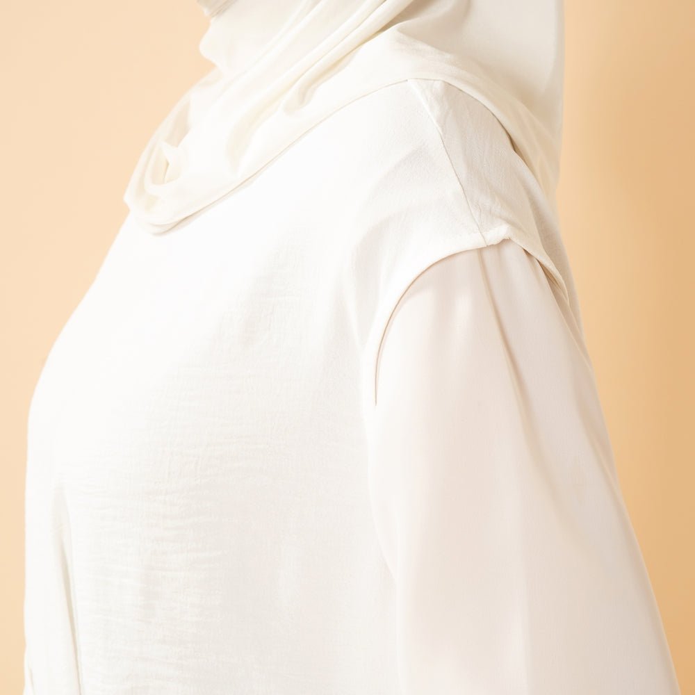Crepe Sleeveless Maxi Dress with Waist Pleat & Back Zip(MS436) - Mariam's Collection
