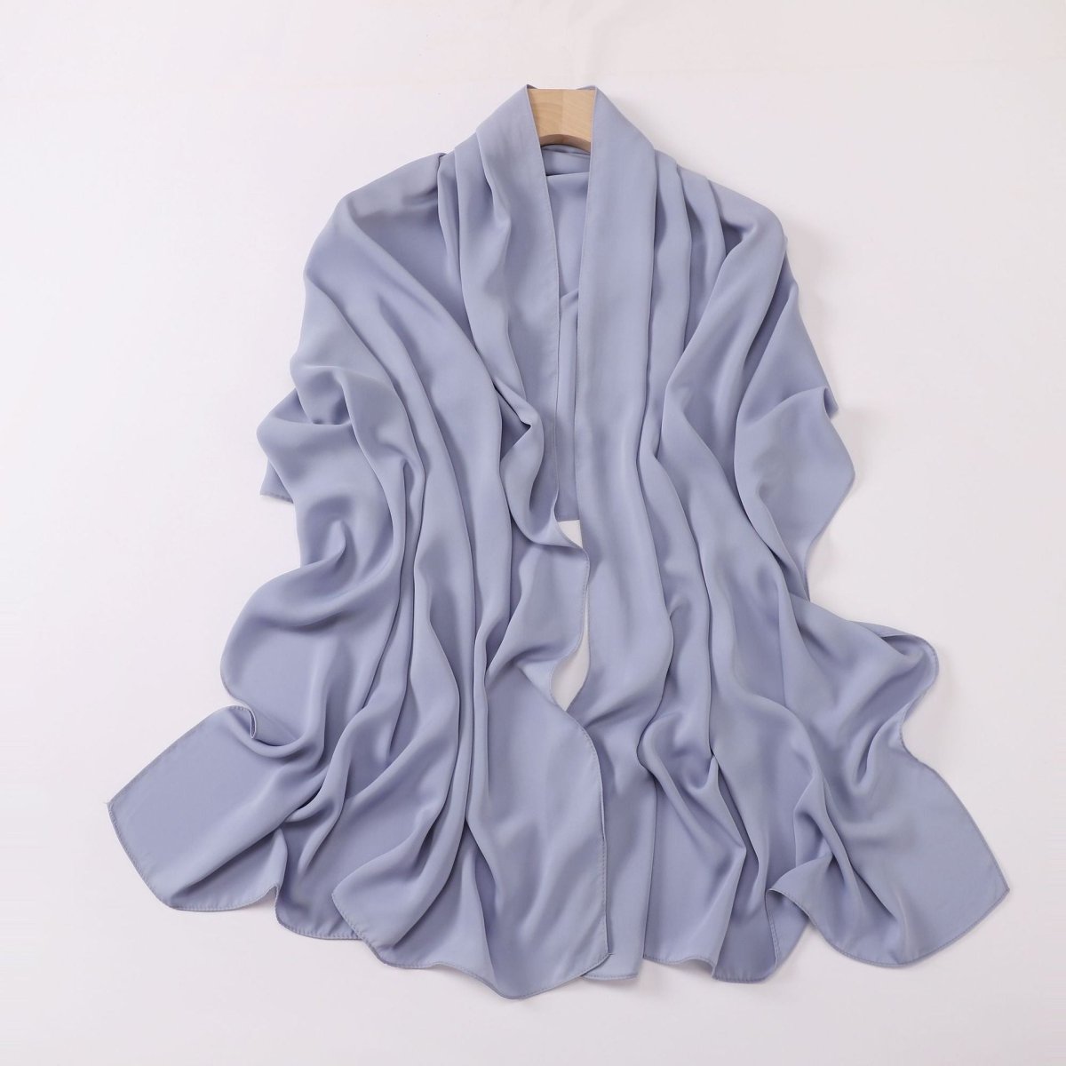 Crinkle - Resistant Long Hijab Silk - Like Hijab (MH154) - Mariam's Collection