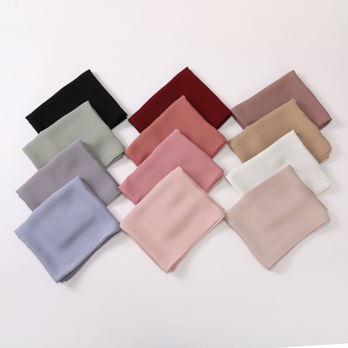 Crinkle - Resistant Long Hijab Silk - Like Hijab (MH154) - Mariam's Collection