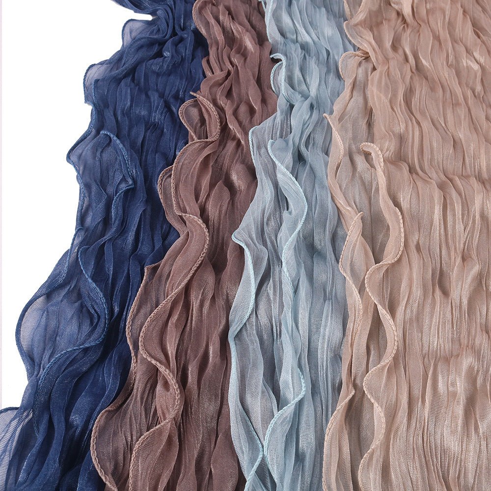 Crinkle Shimmer Hijab(MH228) - Mariam's Collection