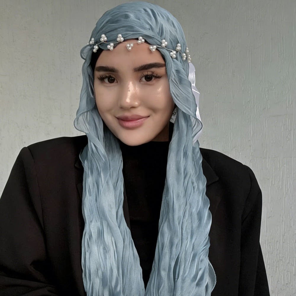 Crinkle Shimmer Hijab(MH228) - Mariam's Collection
