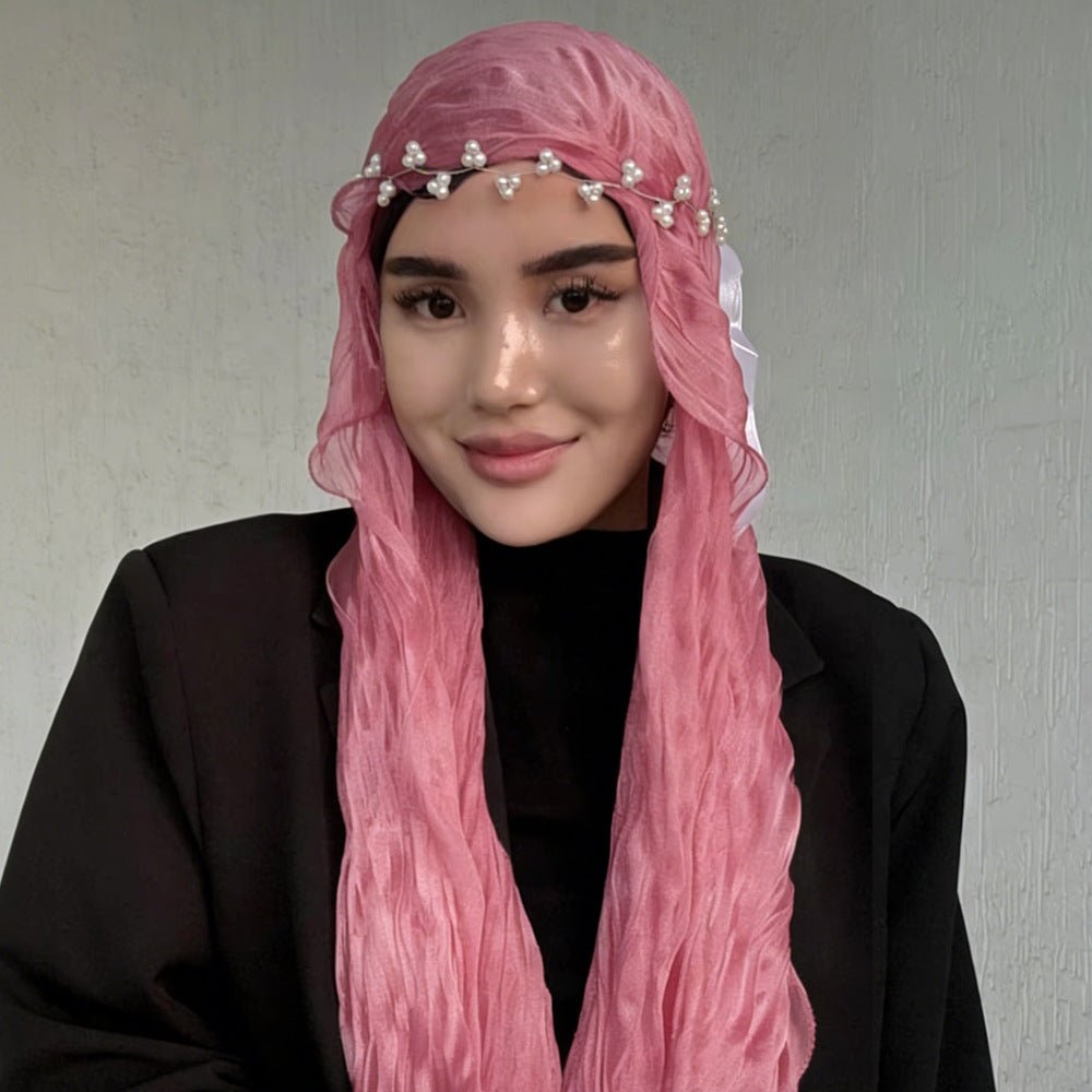 Crinkle Shimmer Hijab(MH228) - Mariam's Collection