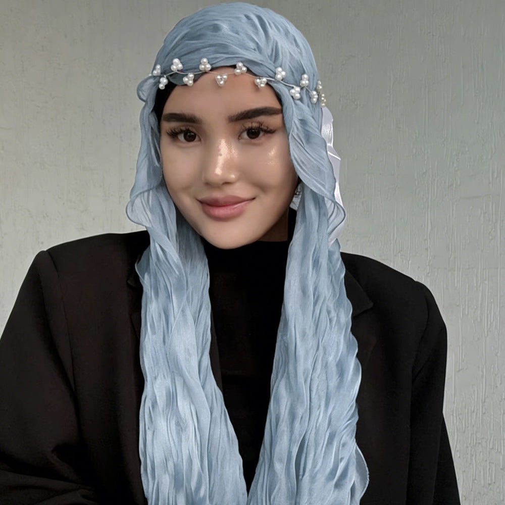 Crinkle Shimmer Hijab(MH228) - Mariam's Collection
