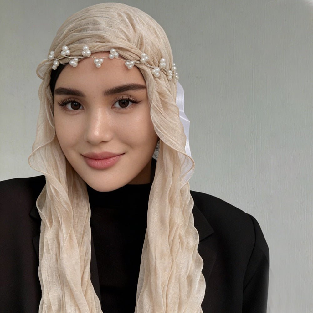 Crinkle Shimmer Hijab(MH228) - Mariam's Collection