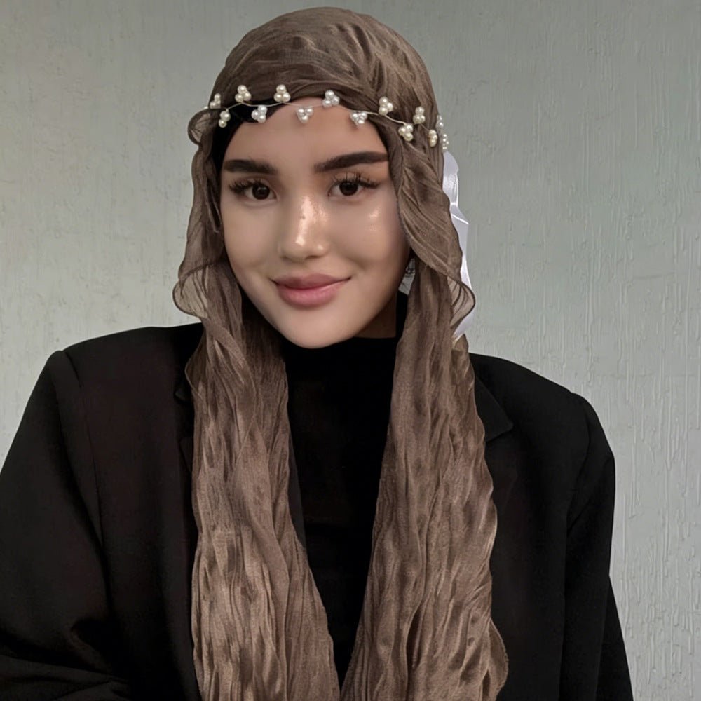 Crinkle Shimmer Hijab(MH228) - Mariam's Collection