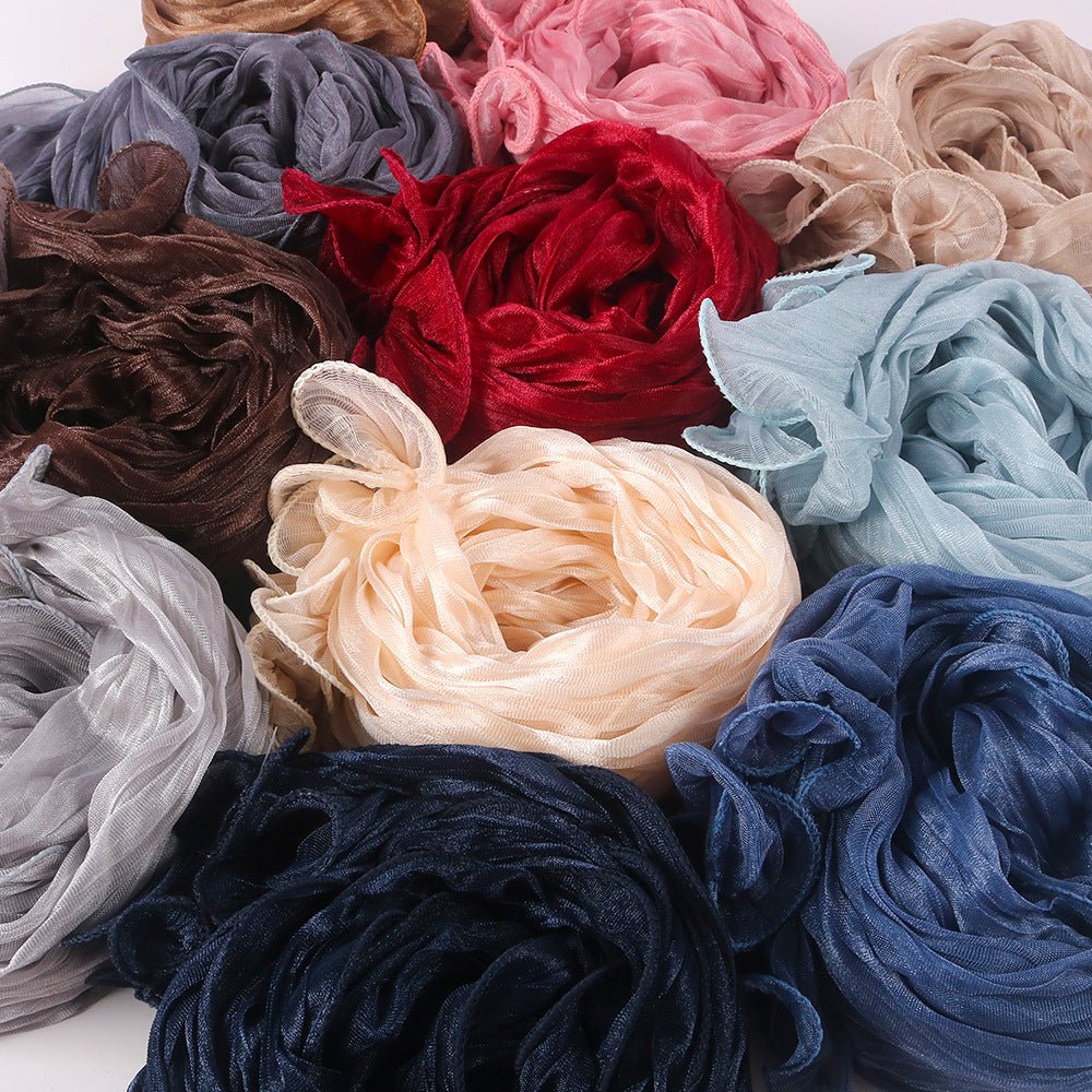 Crinkle Shimmer Hijab(MH228) - Mariam's Collection