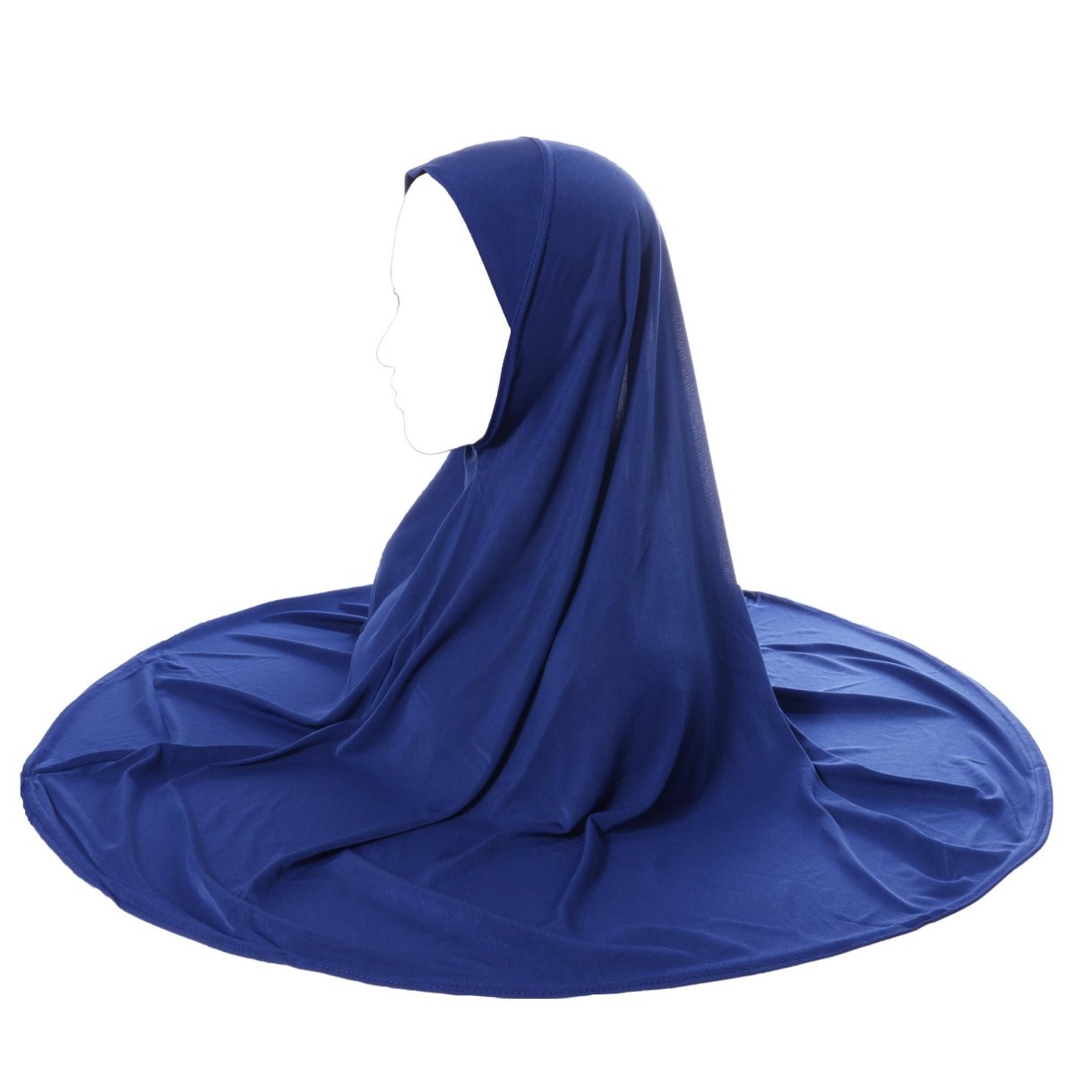 Crystal Linen Round Edge Khimar Hijab(MK028) - Mariam's Collection