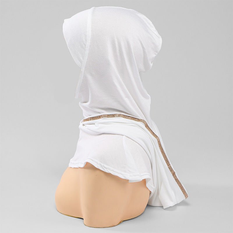 Crystal Trim Instant Hijab Cap(MH256) - Mariam's Collection