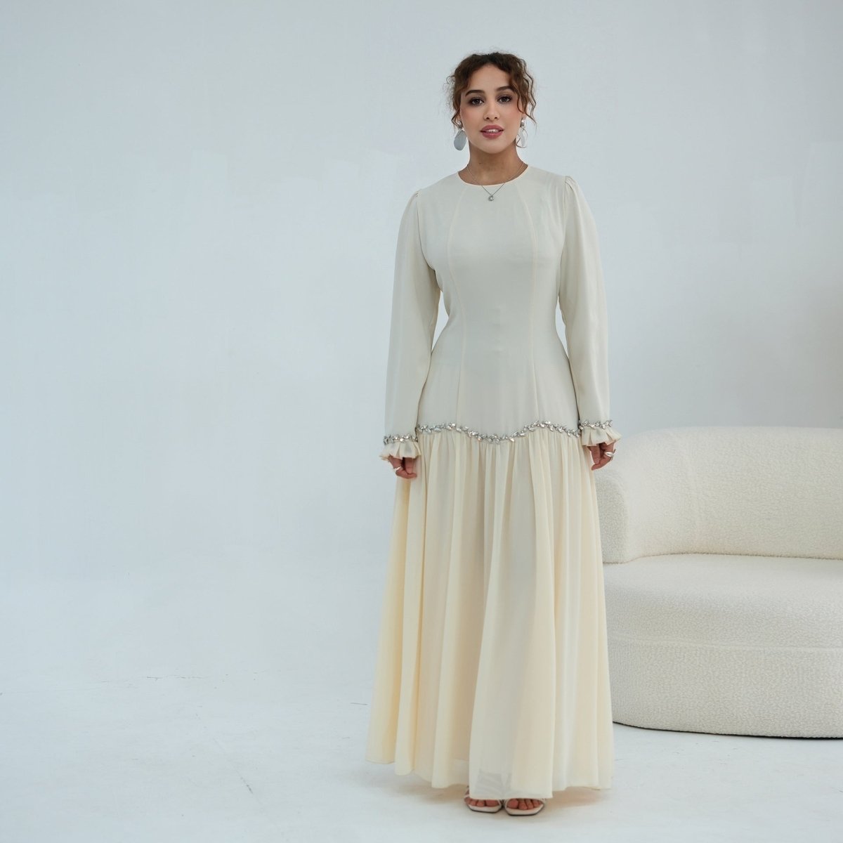 ruffle maxi dress wedding guest Kauai Ruffle Tier Maxi Dress M