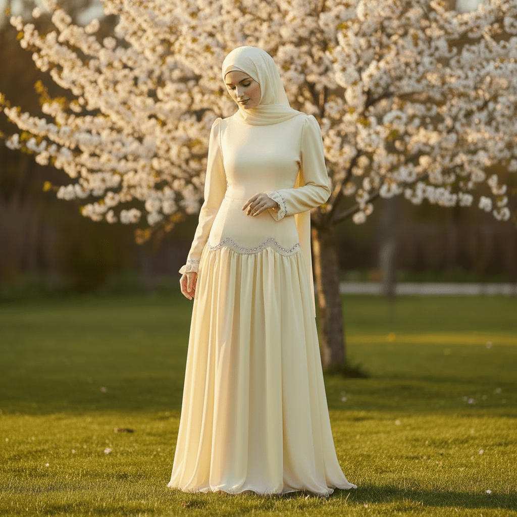 Crystal Waist Chain Dress with Ruffle Cuffs(MS306) - Mariam's Collection