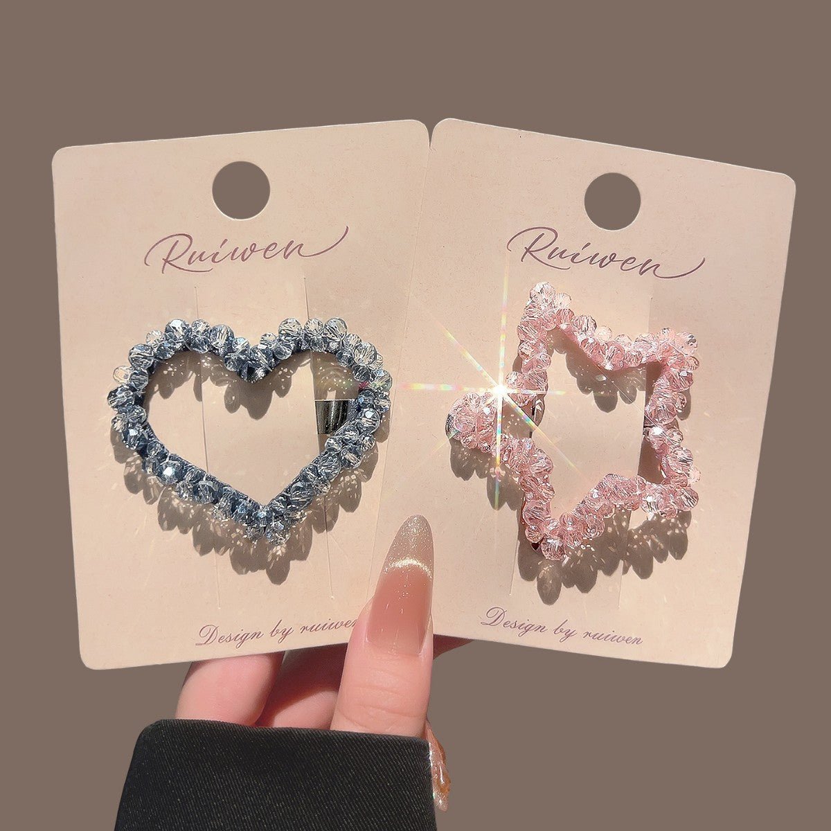 Cute Star & Heart Hair Barrettes（MAC458） - Mariam's Collection