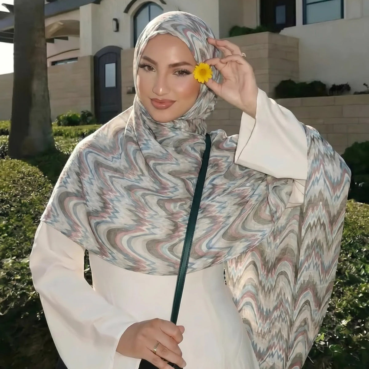 Gradient Wave Print Hijab(MH261)