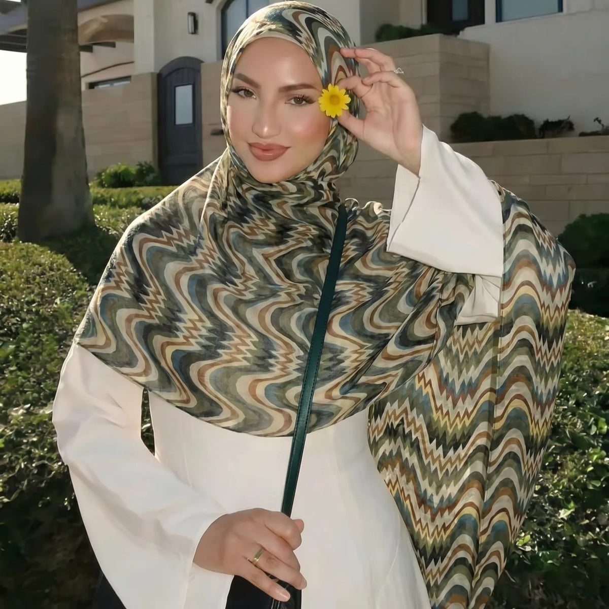 Gradient Wave Print Hijab(MH261)