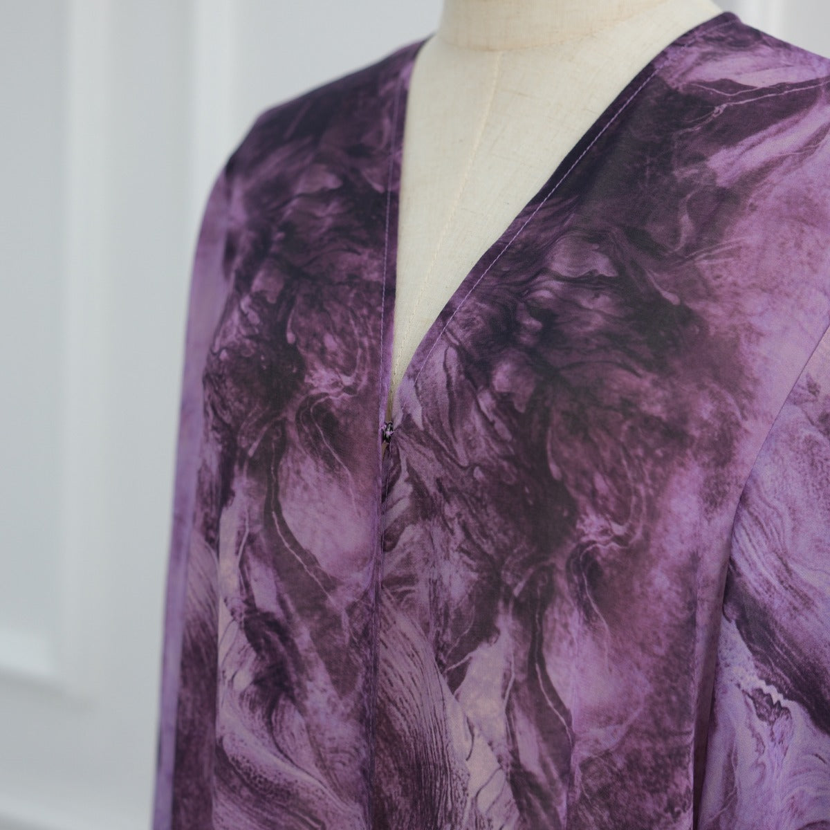 Printed Cardigan Abaya Collection | Modest Luxury Loungewear Feather-Print Robes (MOA194)