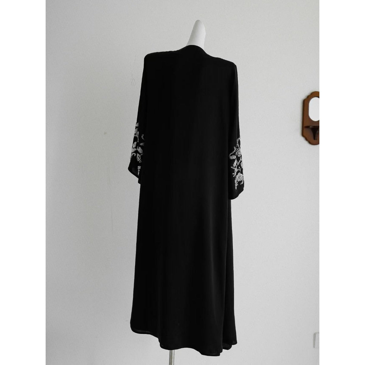 Diamond Elegance Abaya | Luxury Muslim Black Banquet Dress Evening Wear. (MOA184) - Mariam's Collection