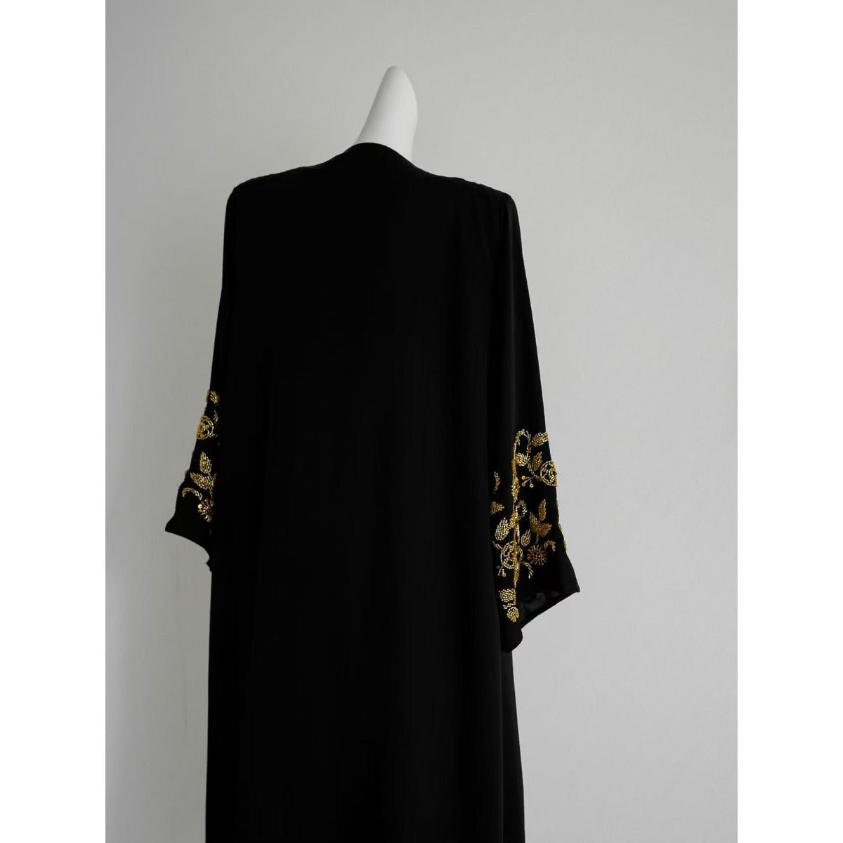 Diamond Elegance Abaya | Luxury Muslim Black Banquet Dress Evening Wear. (MOA184) - Mariam's Collection