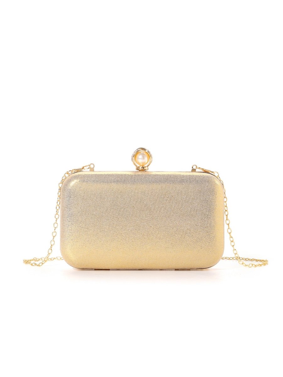 ‌Diamond - Studded Pearl Party Clutch Versatile Crossbody Handheld Evening Bag for Glamorous Occasions (MAC280) - Mariam's Collection