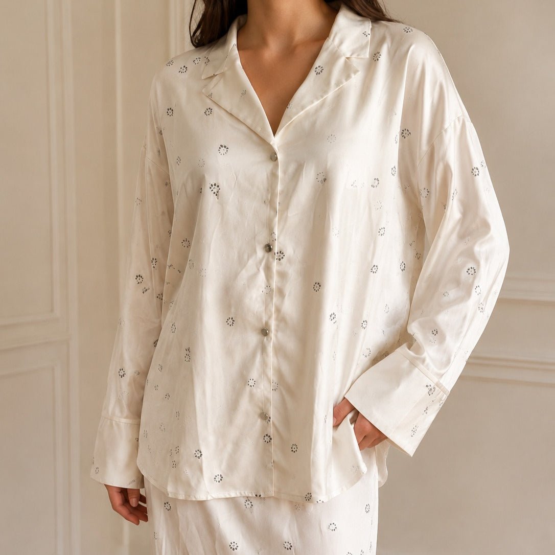 Ditsy Floral Print Shirt & Maxi Skirt Two-Piece Set(MS530) - Mariam's Collection