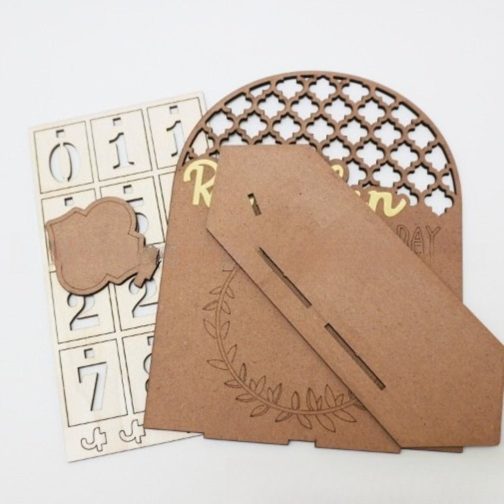DIY Wooden Star & Moon Countdown Calendar (MAC337） - Mariam's Collection